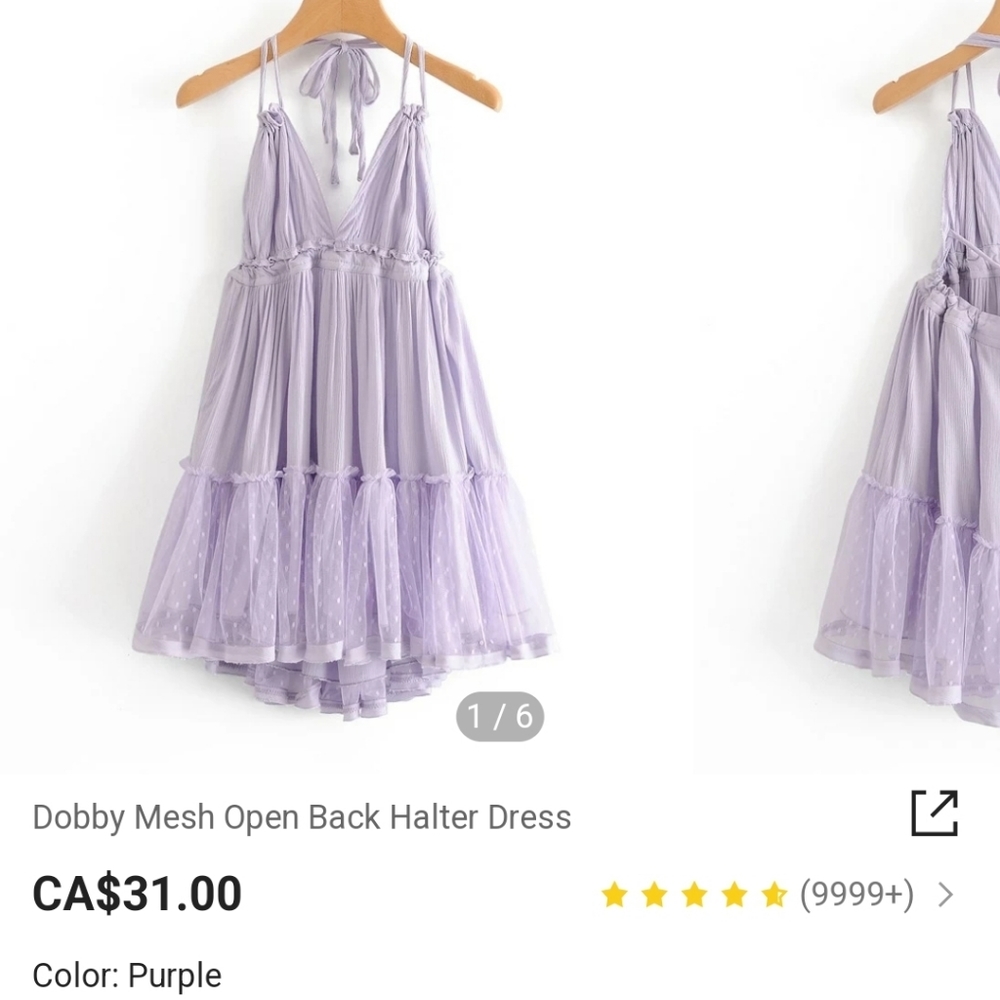SHEIN Dobby Mesh Dress